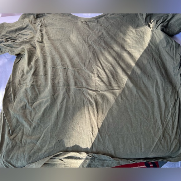 Woman Within Women’s olive Green Short Sleeve Tee cotton - Picture 2 of 3